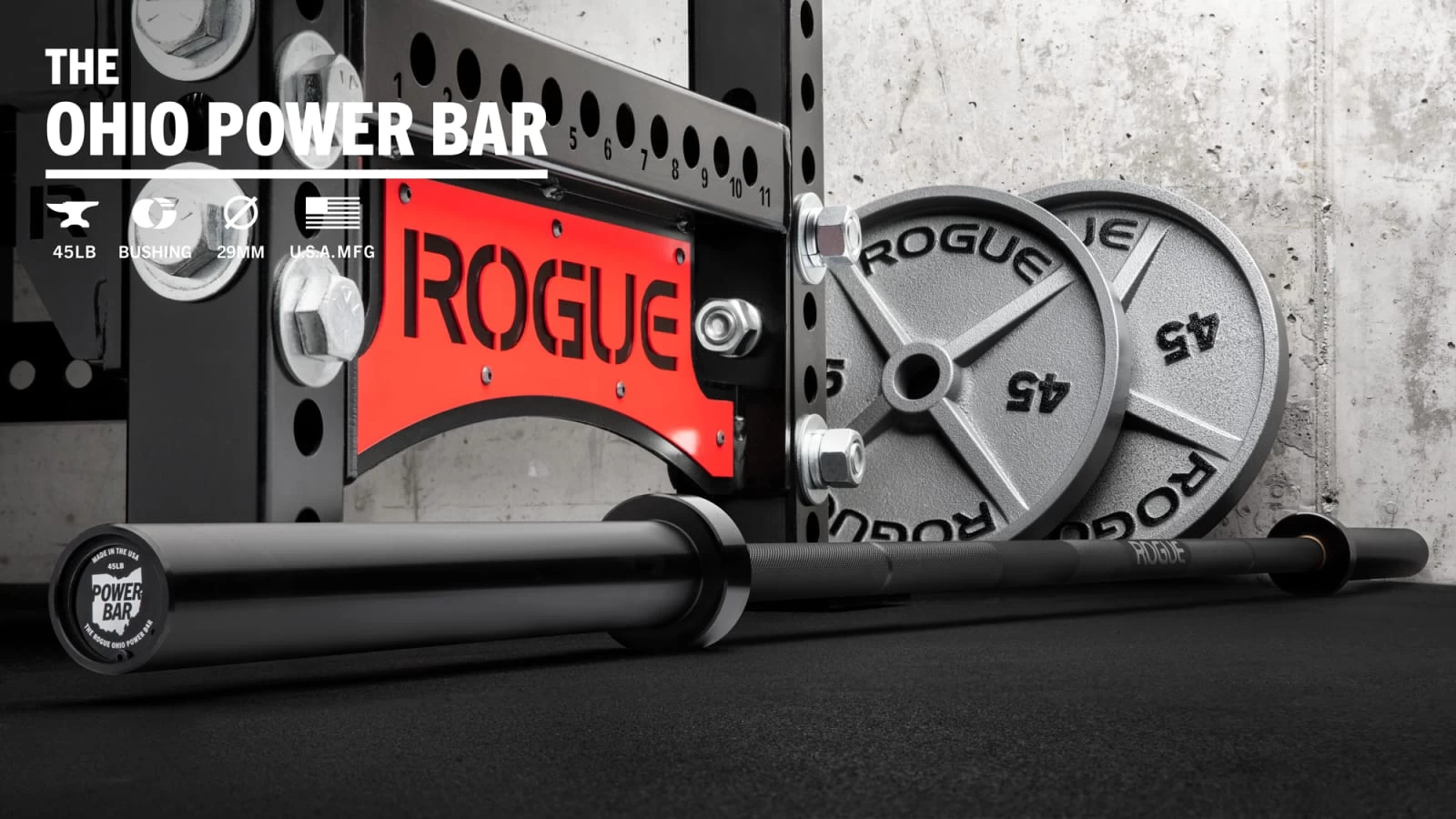Rogue 45LB Ohio Power Bar - Cerakote 3 Rogue 45LB Ohio Power Bar - Cerakote