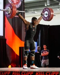 Rogue 28MM IWF Olympic Weightlifting Bar W/ Center Knurl - Bright Zinc -Rogue Fitness Online Sale RA1517 BRBR WEB10 wtzaix